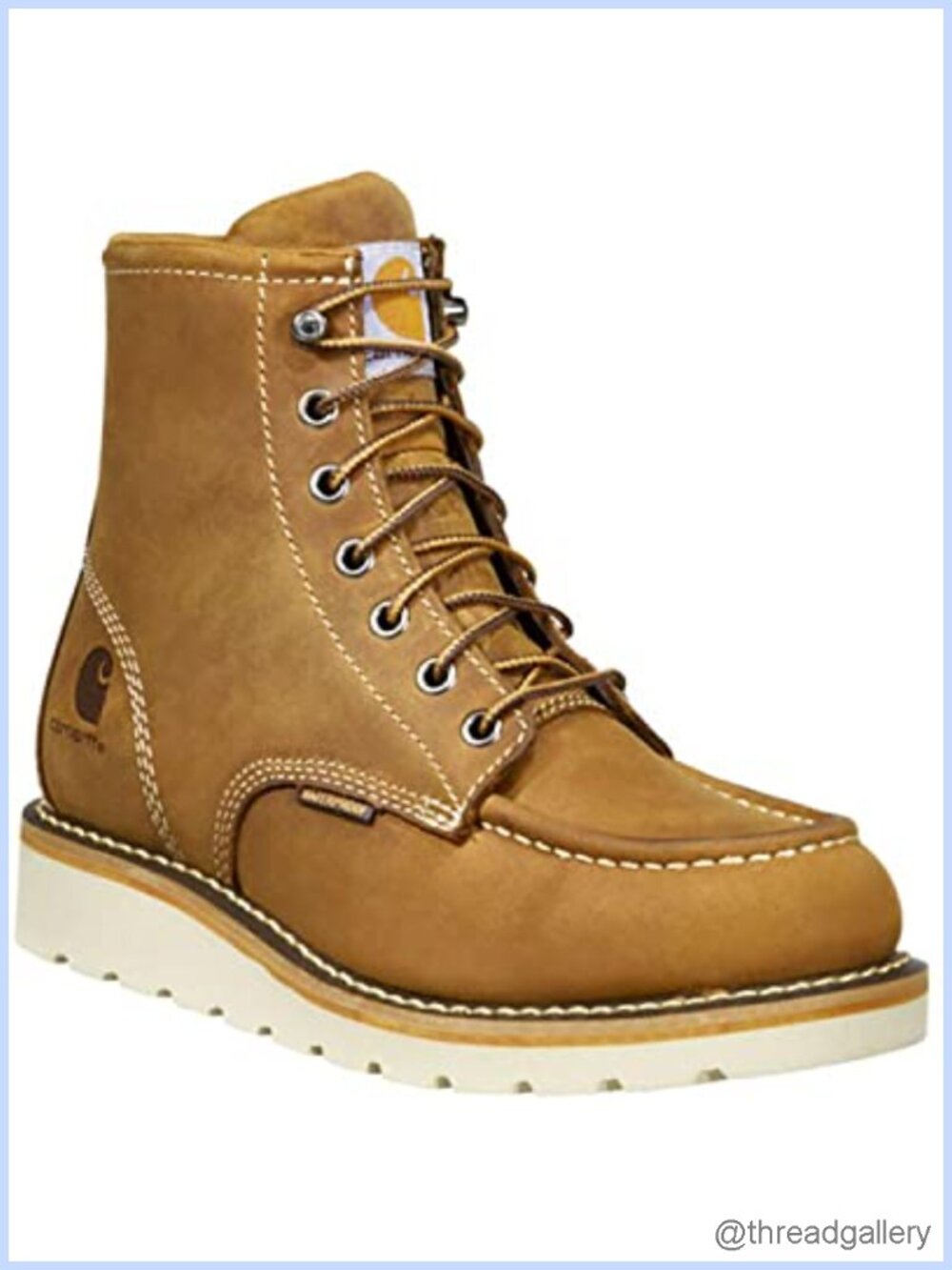 Waterproof Leather Moc Toe Work Boots Goodyear Welt Ankle